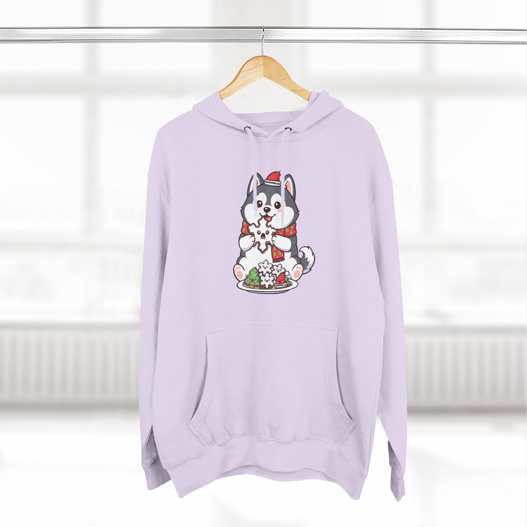 Koda eating Sugar cookies Three-Panel Fleece Hoodie