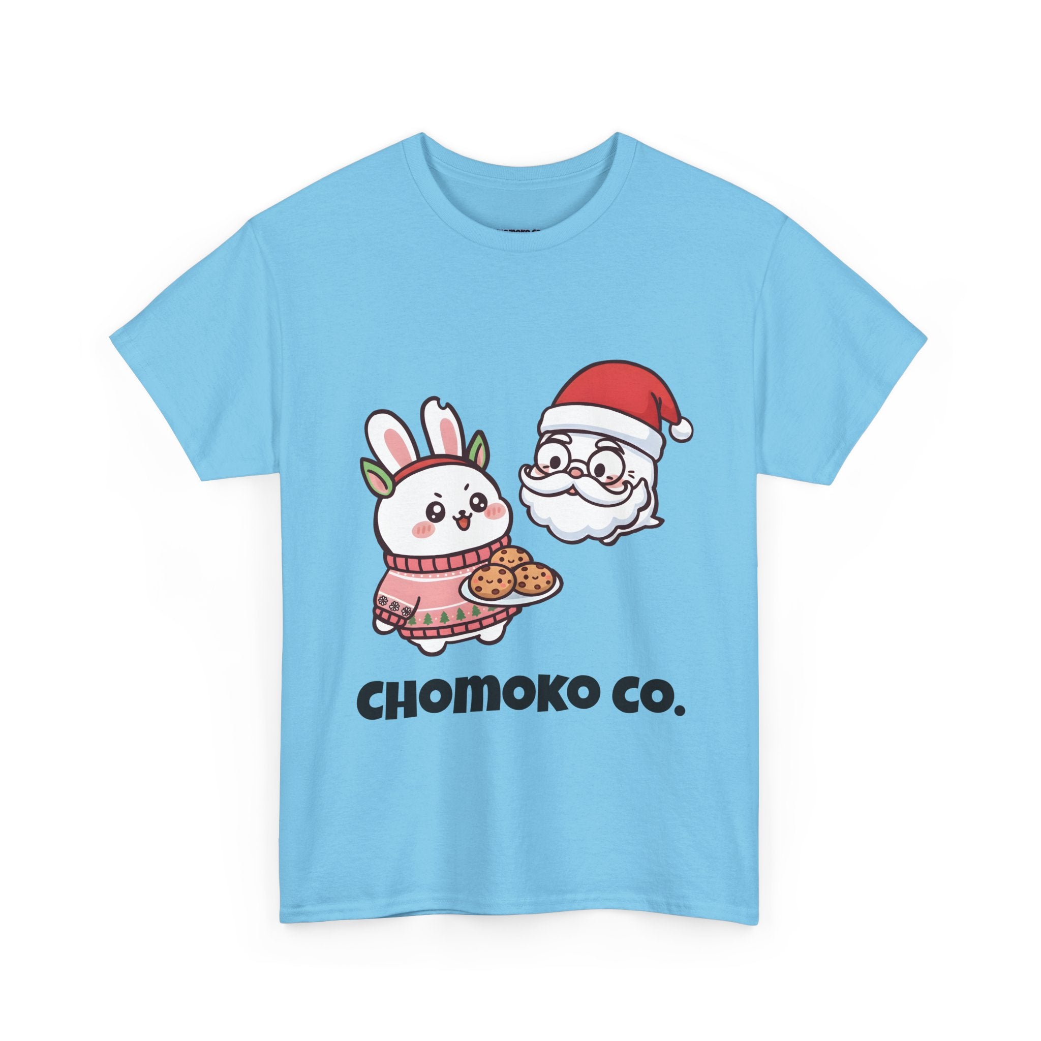 Chomoko and Oji Cookie Sharing Tee | Christmas Cute Holiday Shirt