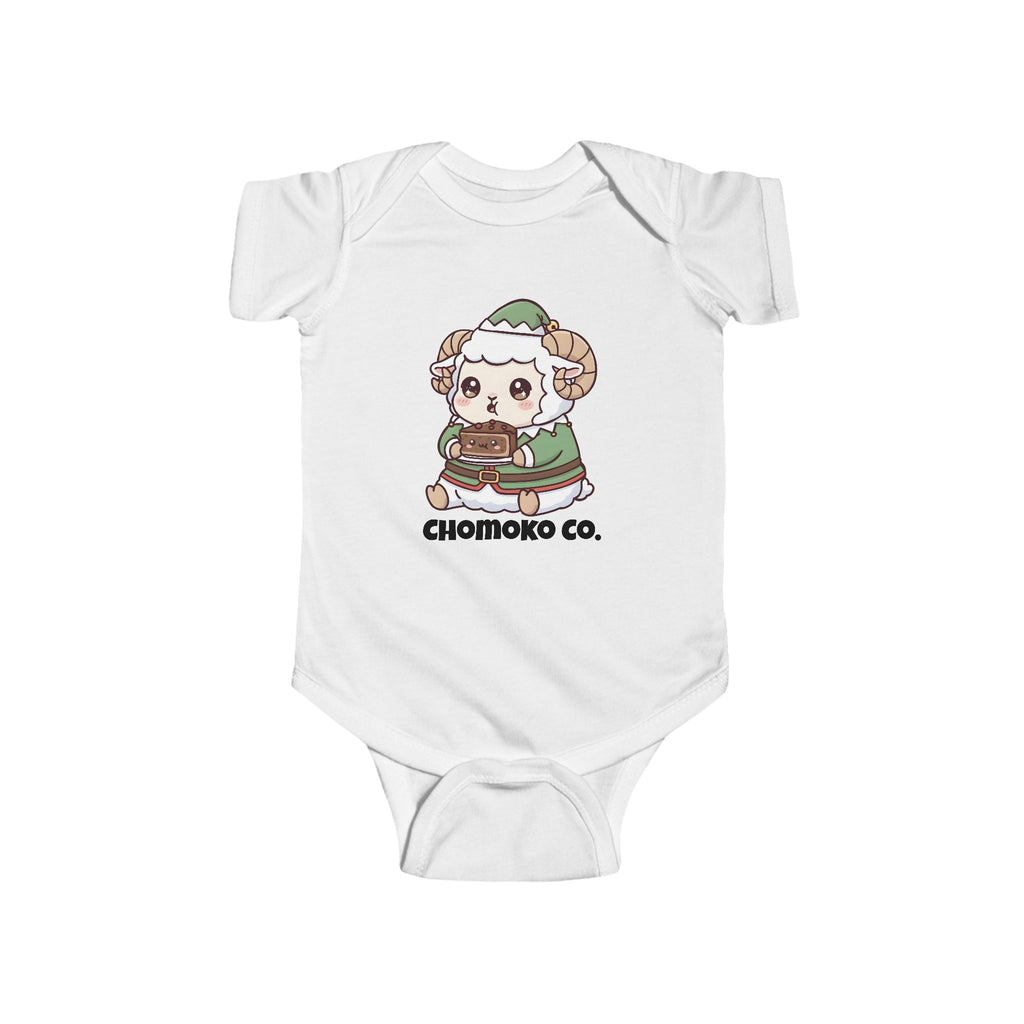 Bashi in an elf costume Infant Fine Jersey Bodysuit