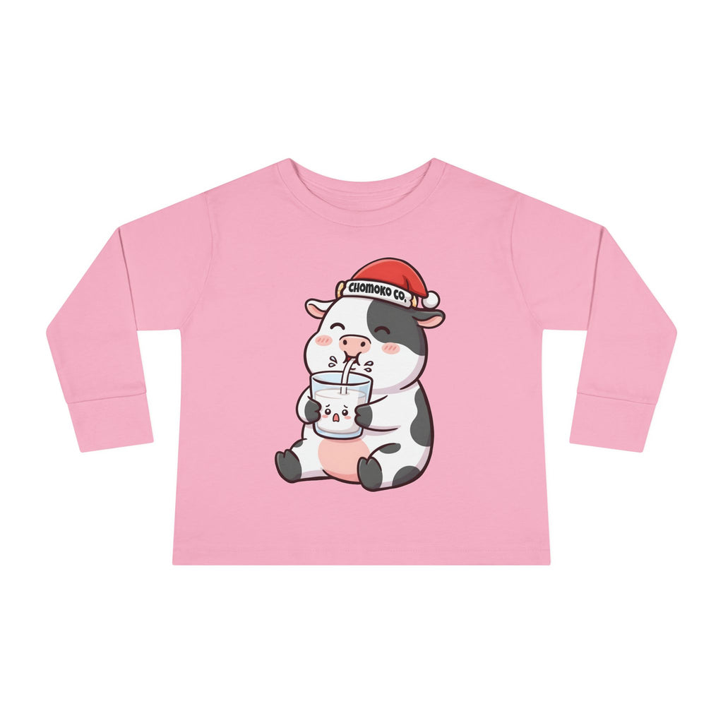 Kolby with Santa hat Toddler Long Sleeve Tee