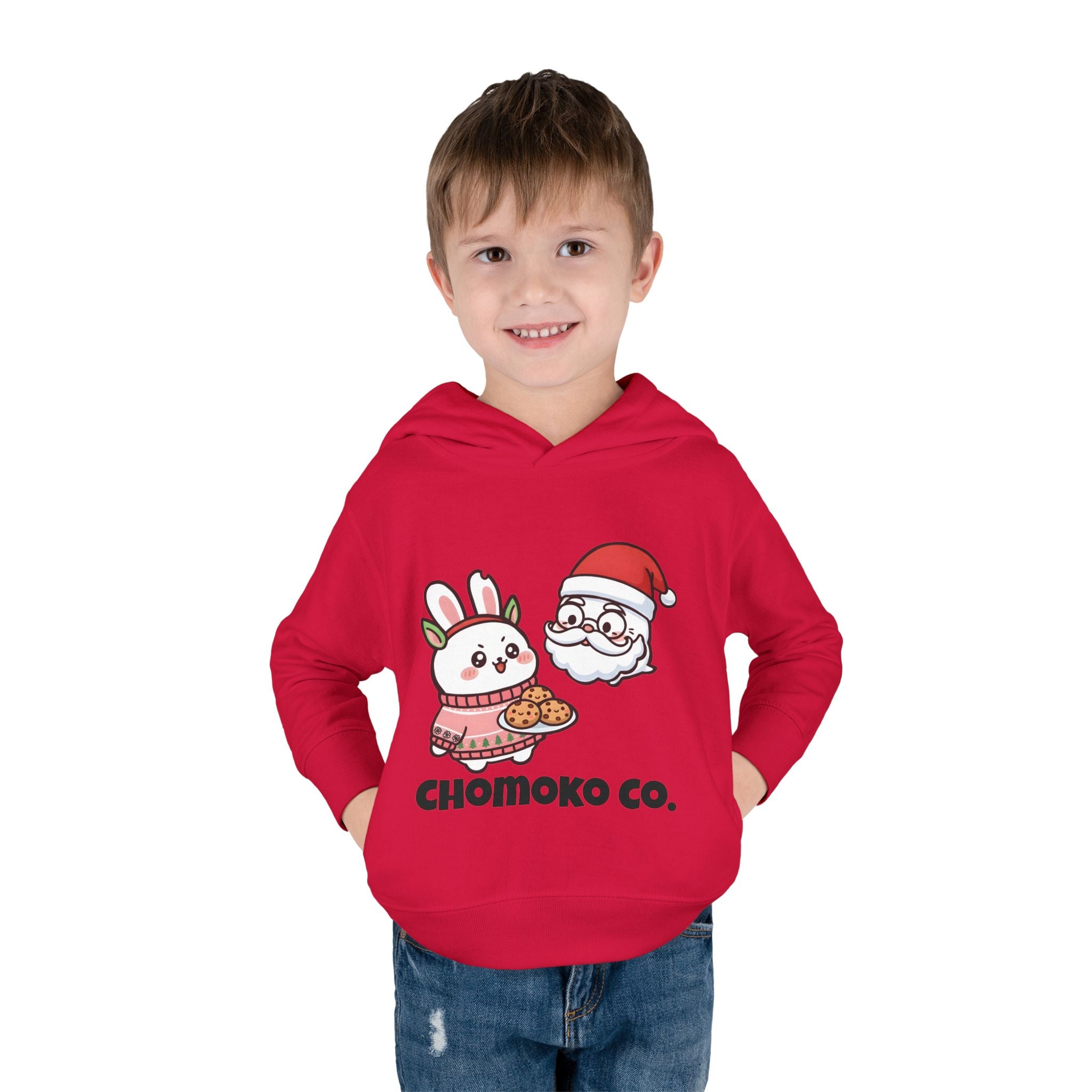 Chomoko and Santa Oji Toddler Pullover Fleece Hoodie