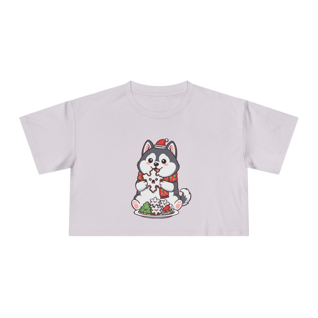 Koda eating Sugar cookies Women's Crop Tee
