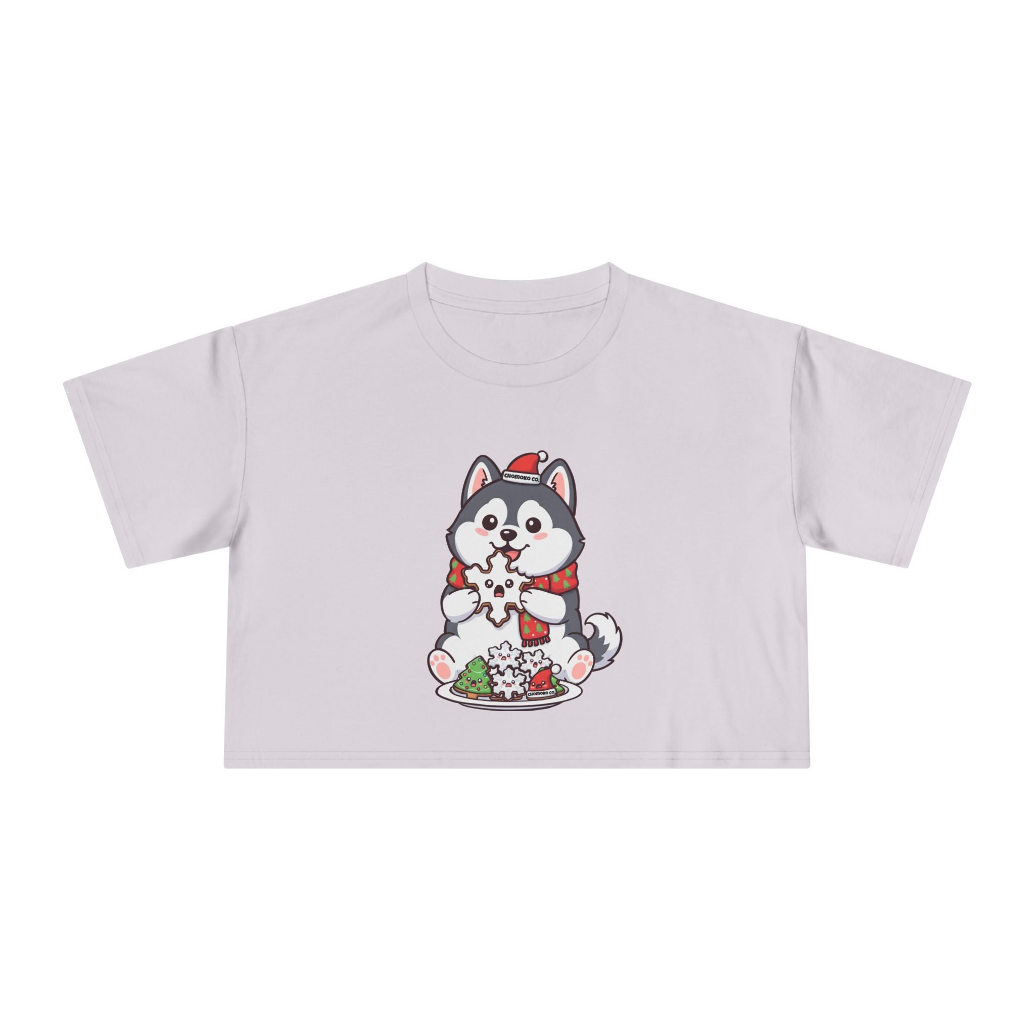 Koda eating Sugar cookies Women's Crop Tee