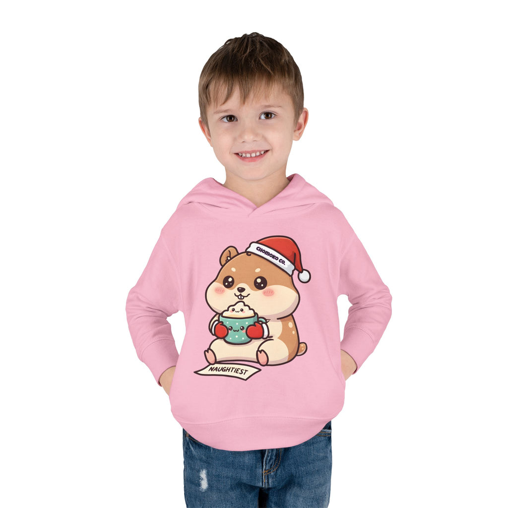 Atsu drinking Eggnog Toddler Pullover Fleece Hoodie