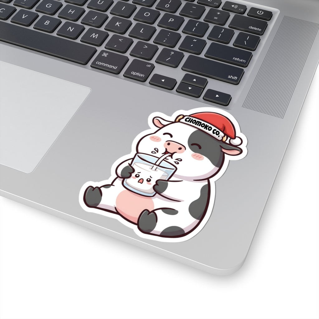 Kolby with Santa hat Kiss-Cut Sticker