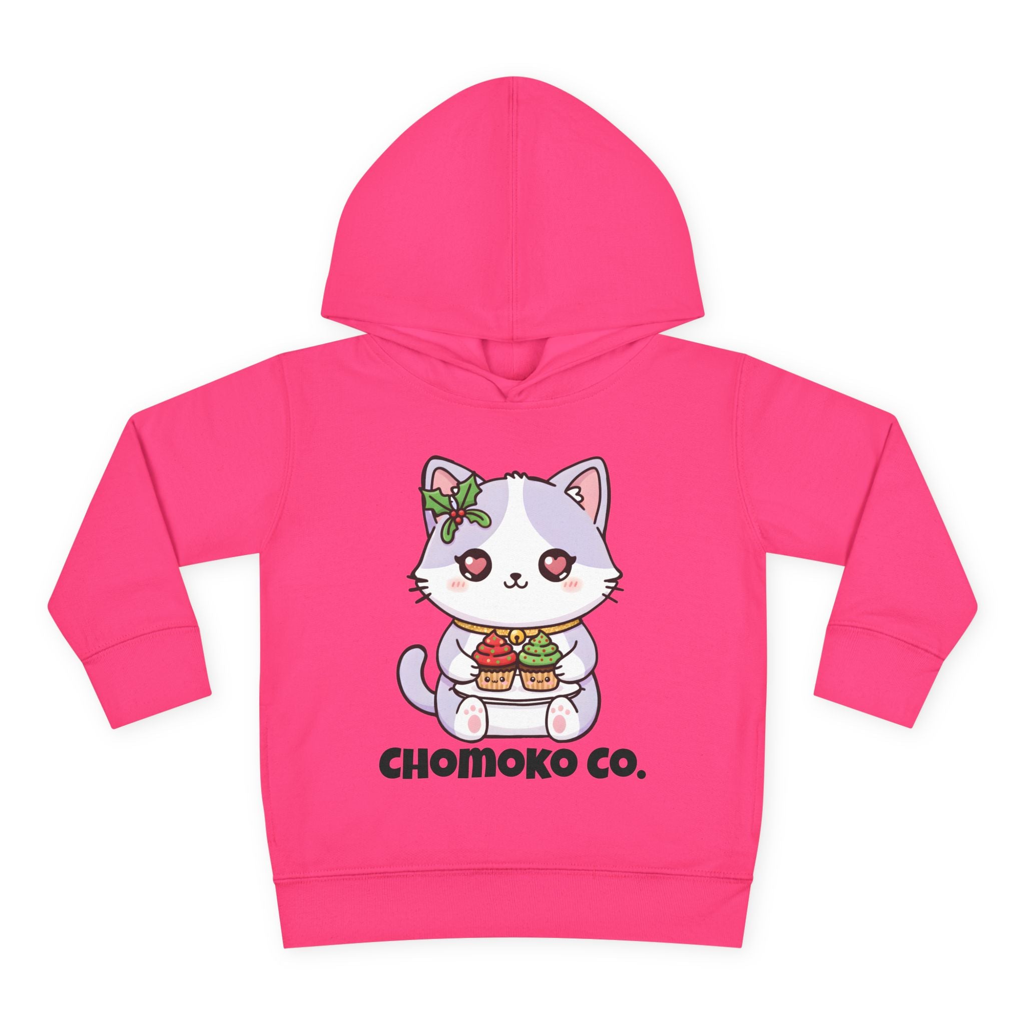 Nori with Christmas Cupcakes Toddler Pullover Fleece Hoodie