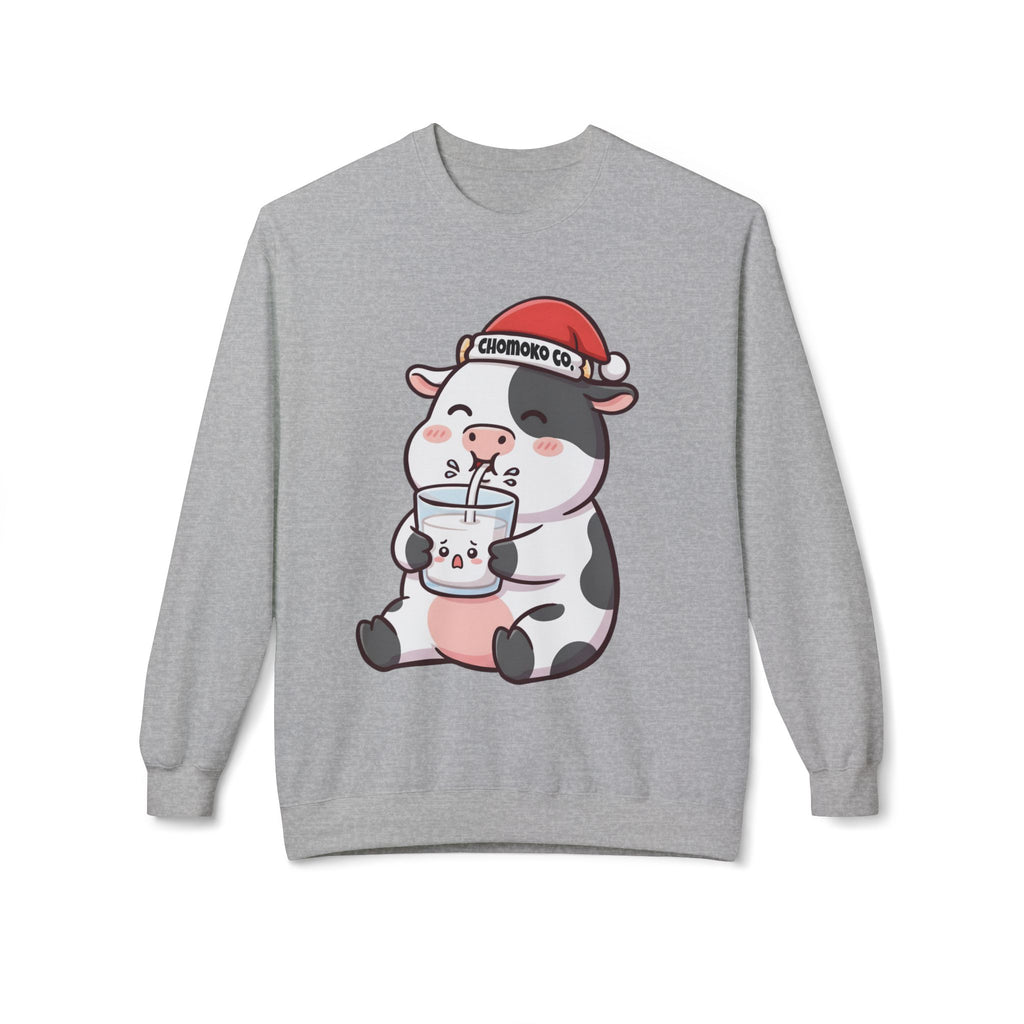 Kolby with Santa hat Unisex Midweight Softstyle Fleece Crewneck Sweatshirt