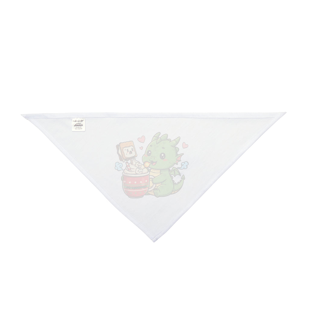 Rinzu drinking smores hot chocolate Pet Bandana