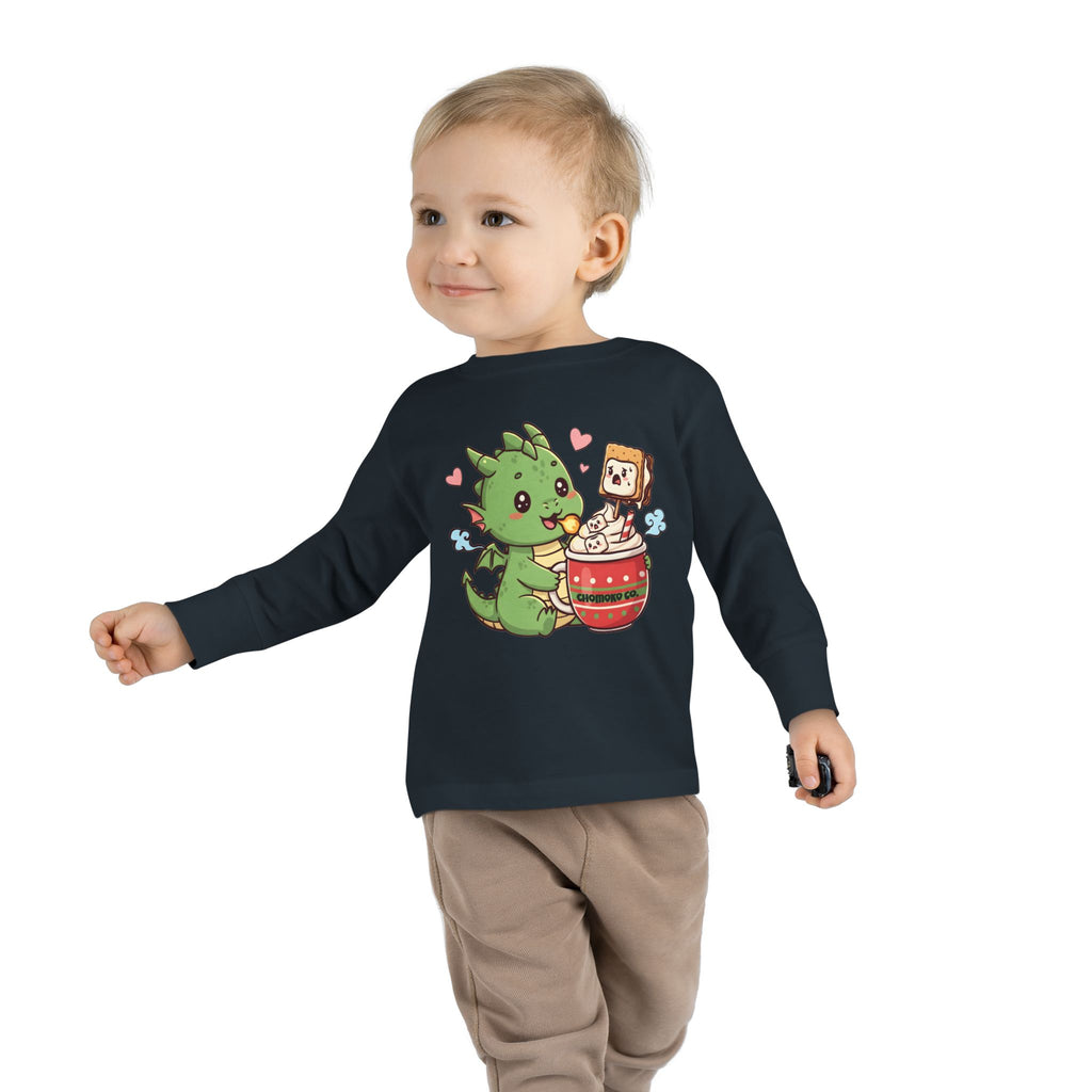 Rinzu drinking Hot chocolate Toddler Long Sleeve Tee