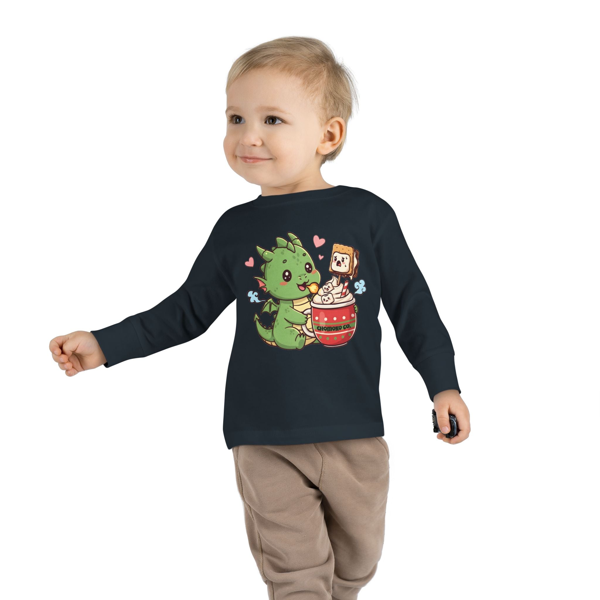 Rinzu drinking Hot chocolate Toddler Long Sleeve Tee