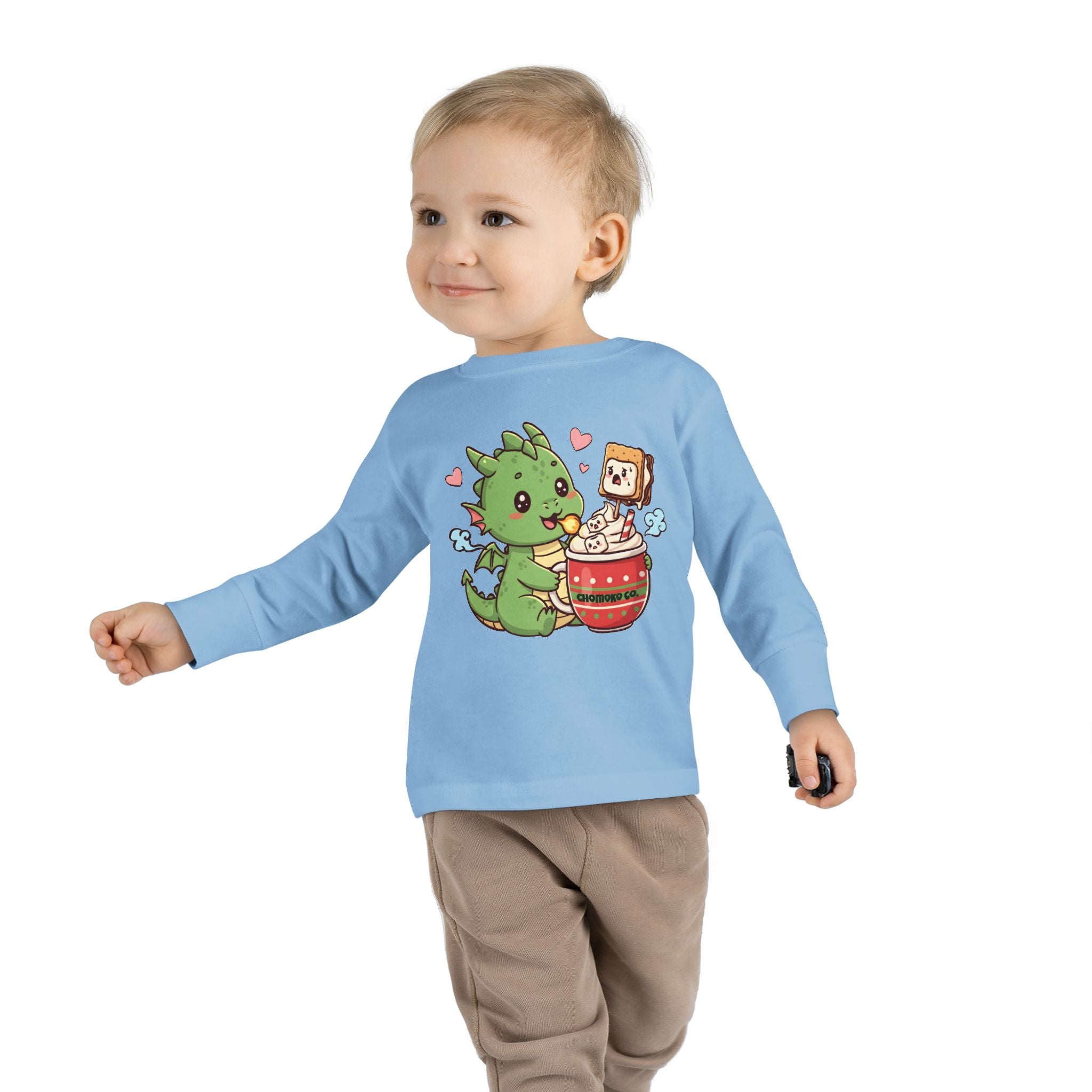 Rinzu drinking Hot chocolate Toddler Long Sleeve Tee