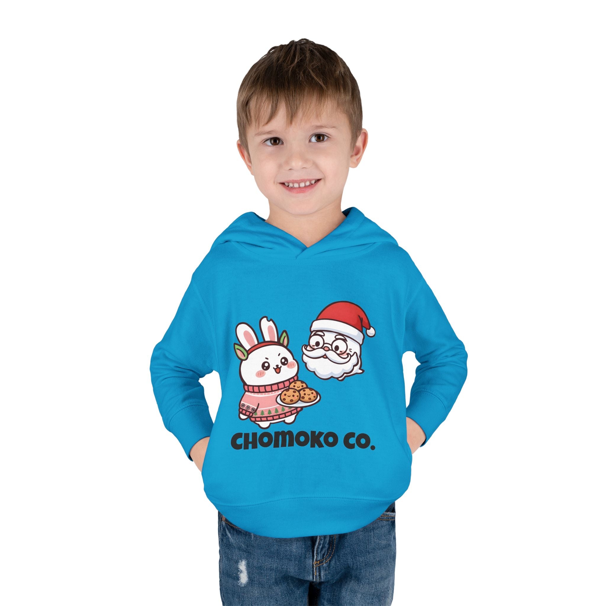 Chomoko and Santa Oji Toddler Pullover Fleece Hoodie