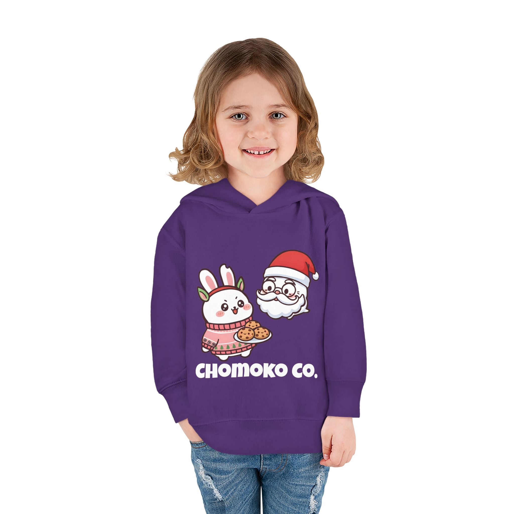 Chomoko and Santa Oji Toddler Pullover Fleece Hoodie