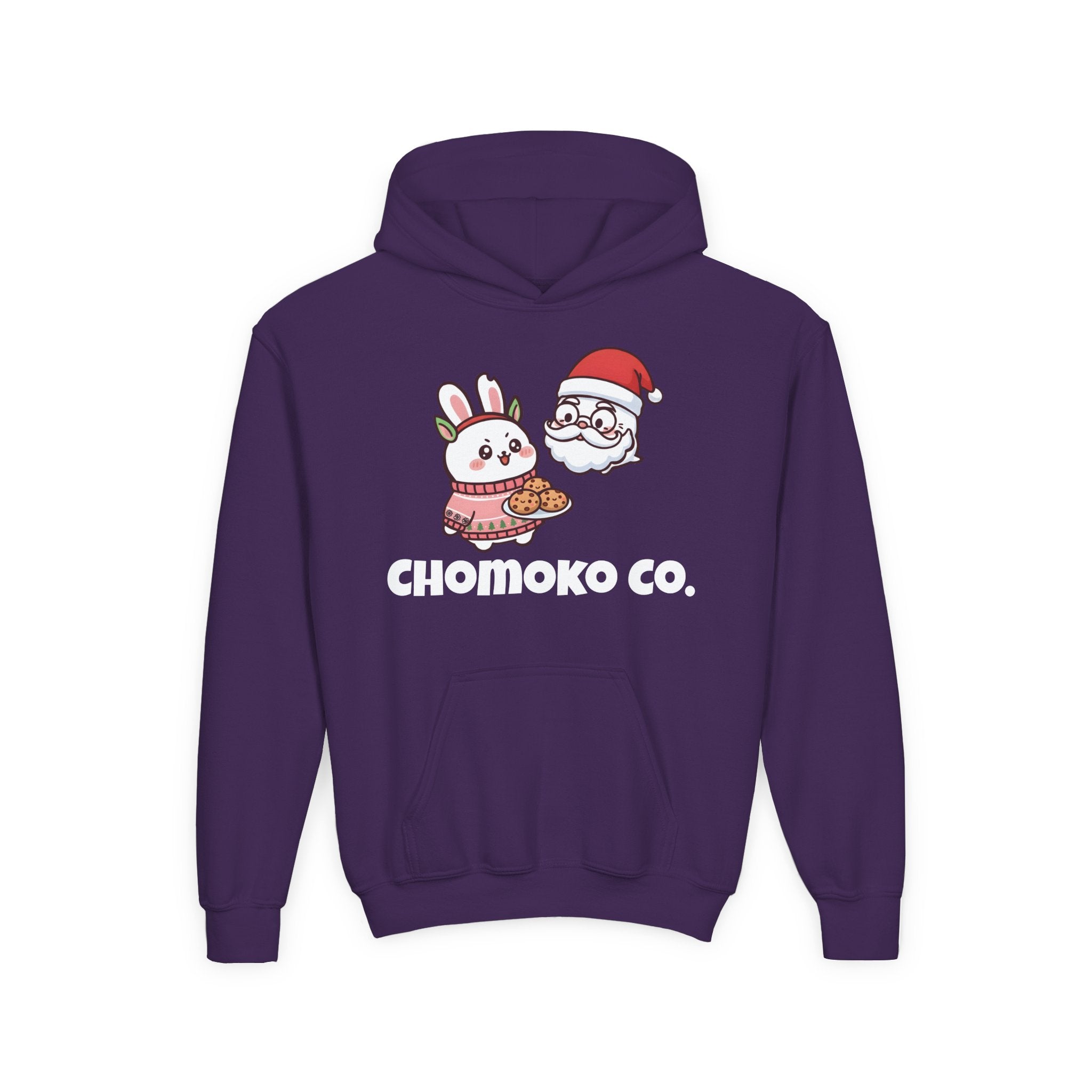 Chomoko and Santa Oji Youth Heavy Blend Hooded Sweatshirt