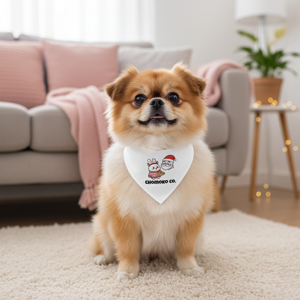 Chomoko and Santa Oji Pet Bandana
