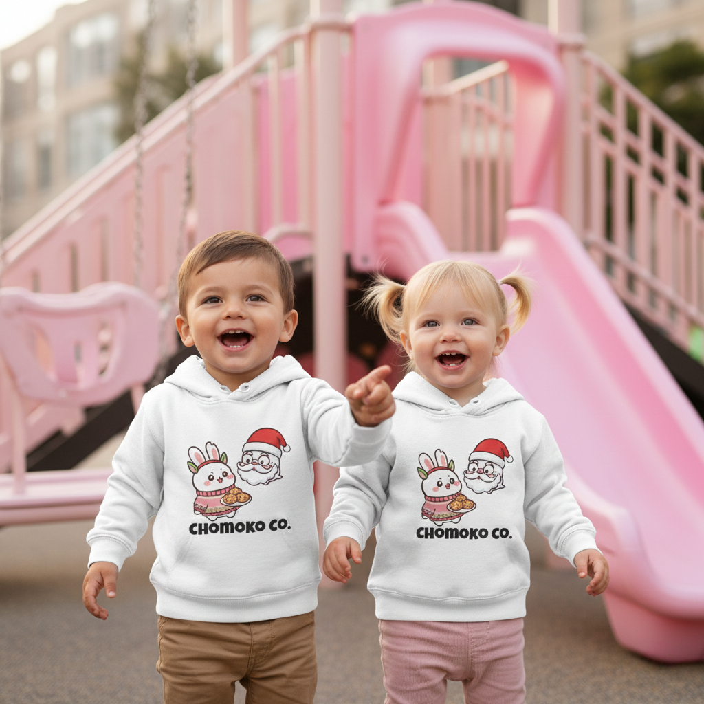Chomoko and Santa Oji Toddler Pullover Fleece Hoodie