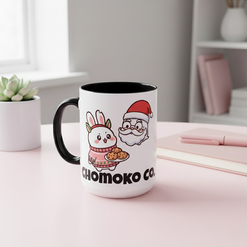 Chomoko and santa Oji Accent Coffee Mug (11, 15oz)