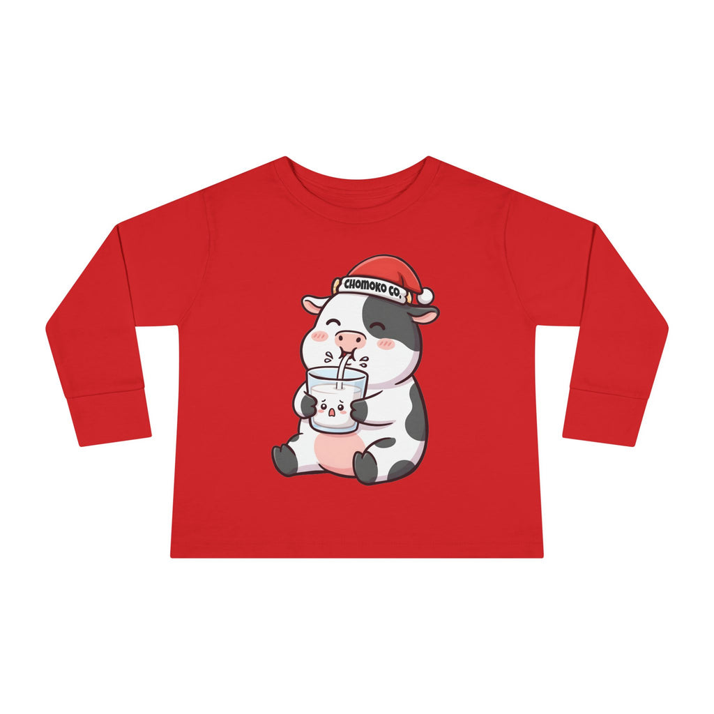 Kolby with Santa hat Toddler Long Sleeve Tee