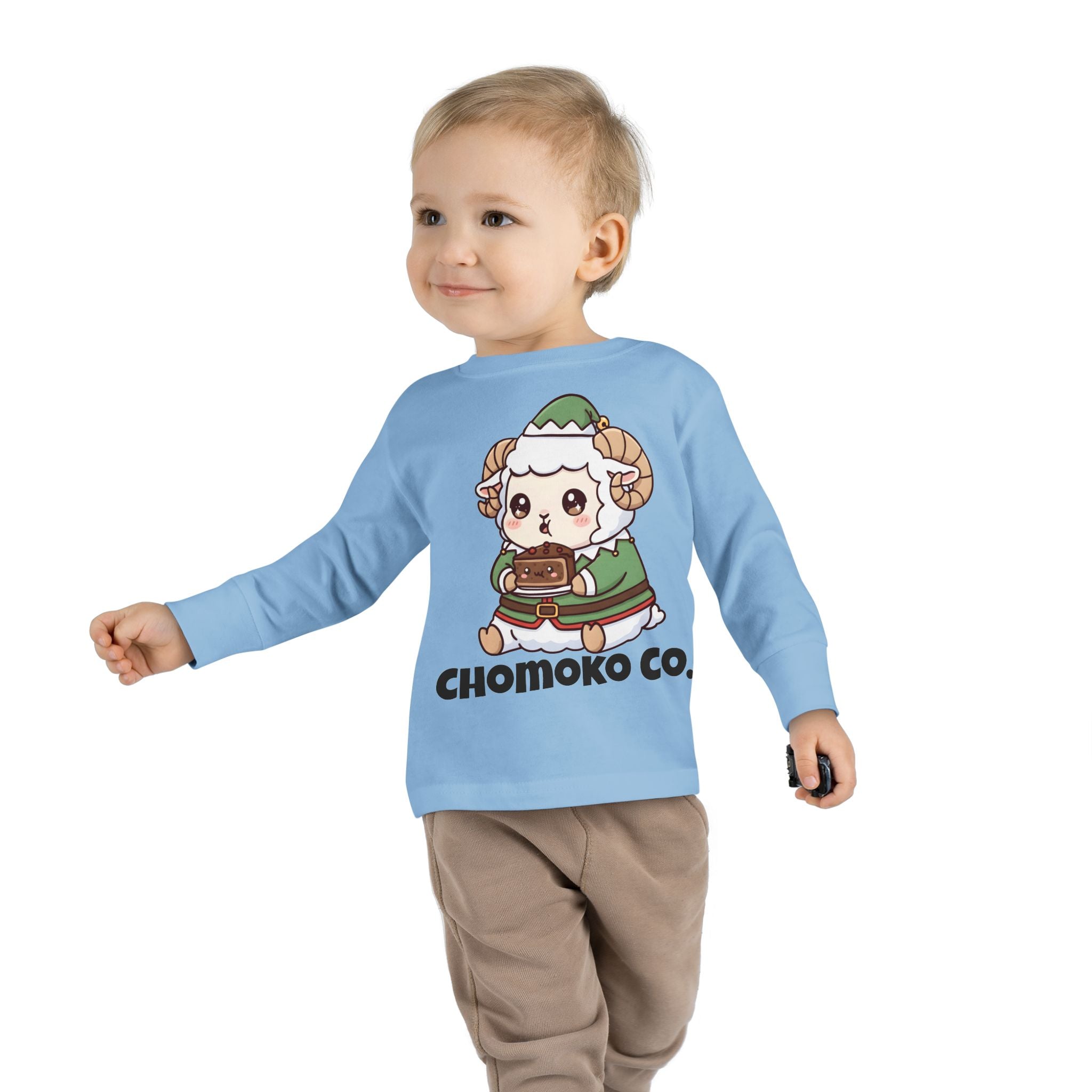 Bashi in an elf costume Toddler Long Sleeve Tee