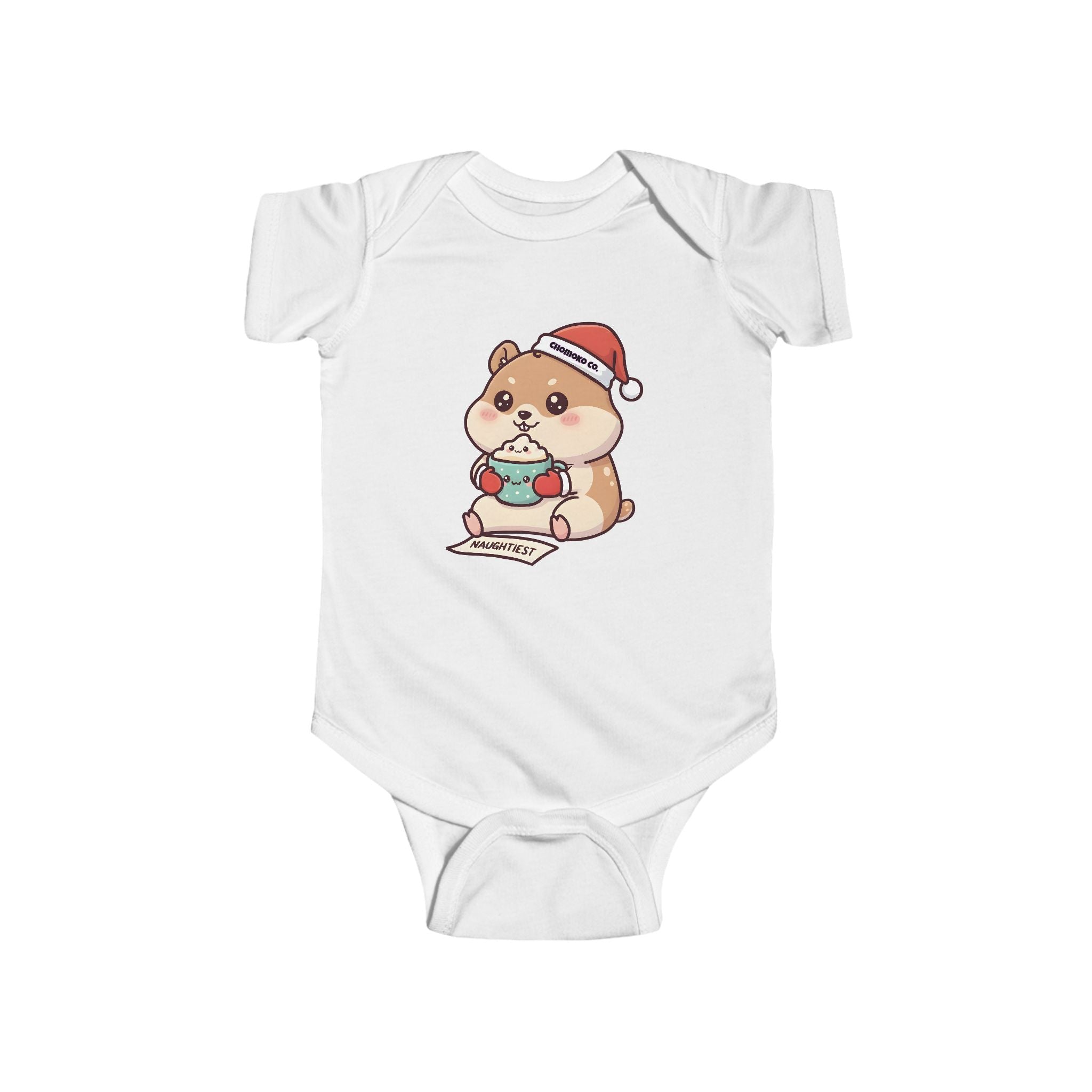 Atsu drinking Eggnog Infant Fine Jersey Bodysuit