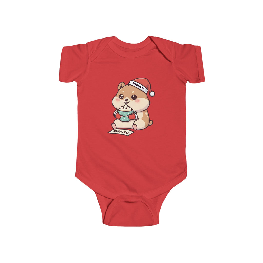 Atsu drinking Eggnog Infant Fine Jersey Bodysuit