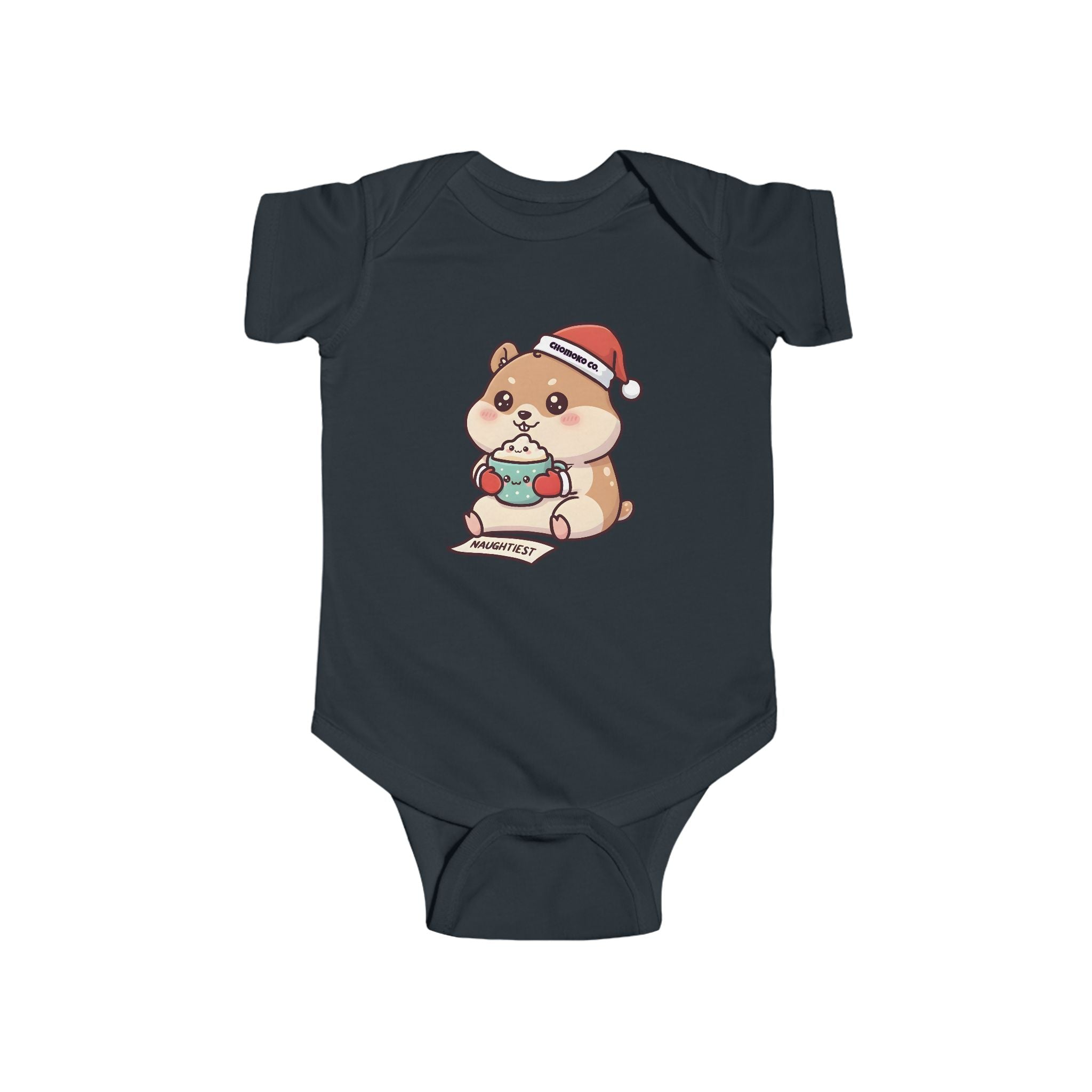 Atsu drinking Eggnog Infant Fine Jersey Bodysuit