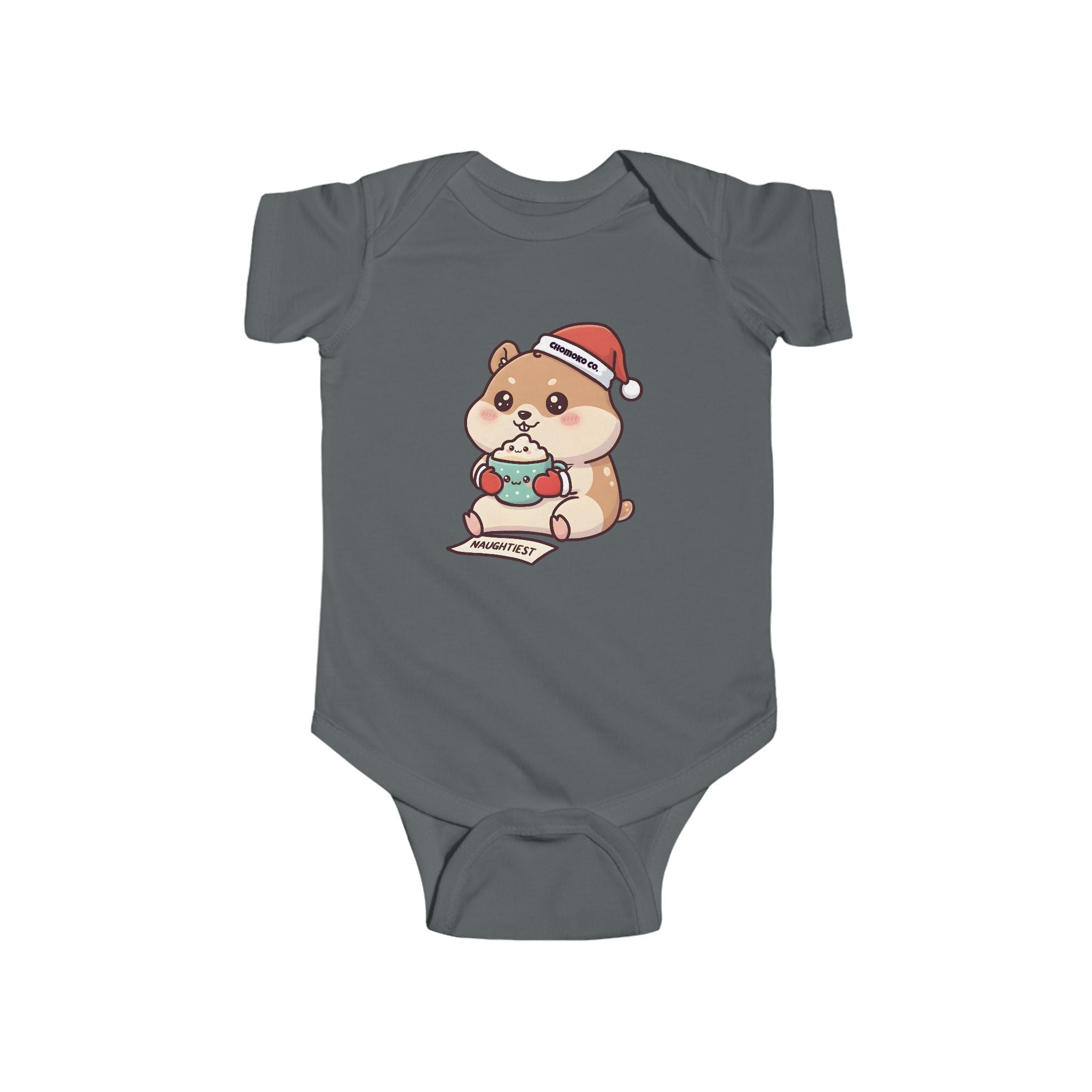 Atsu drinking Eggnog Infant Fine Jersey Bodysuit