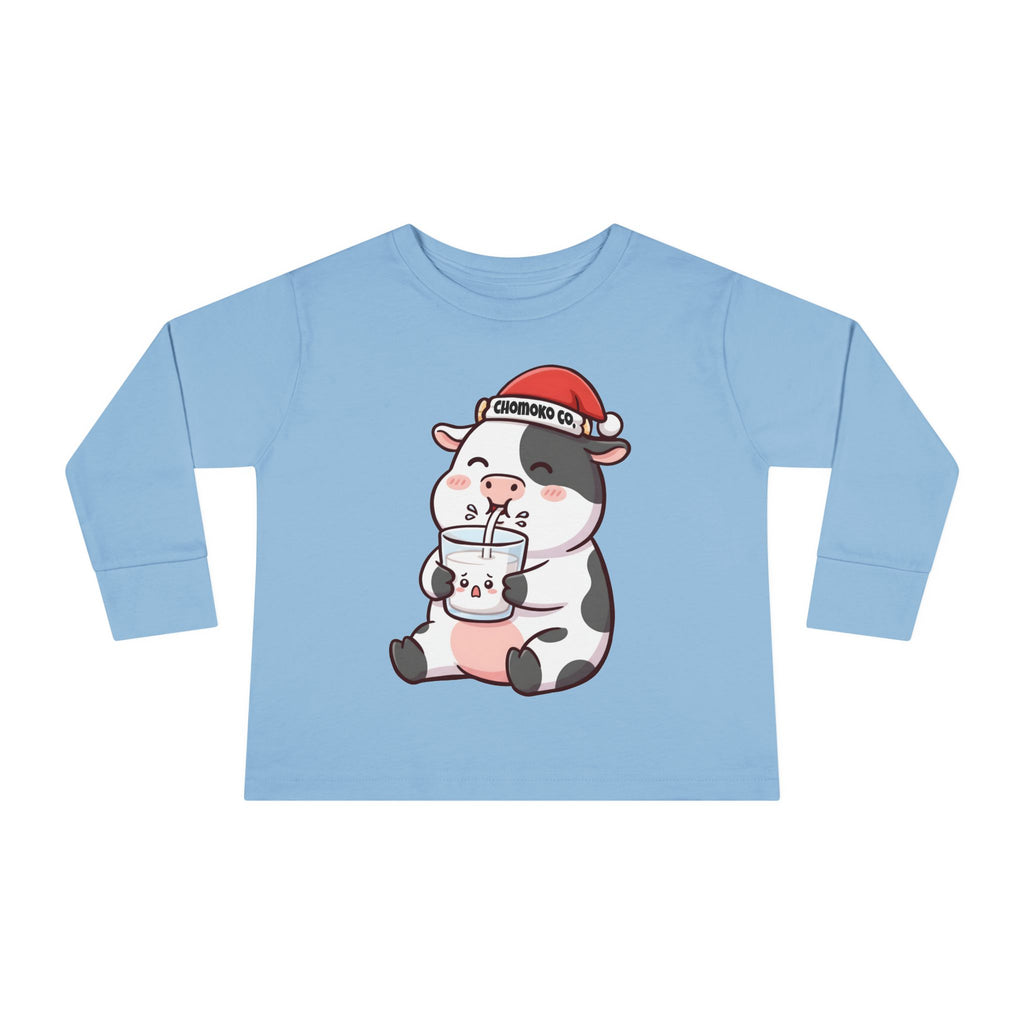 Kolby with Santa hat Toddler Long Sleeve Tee