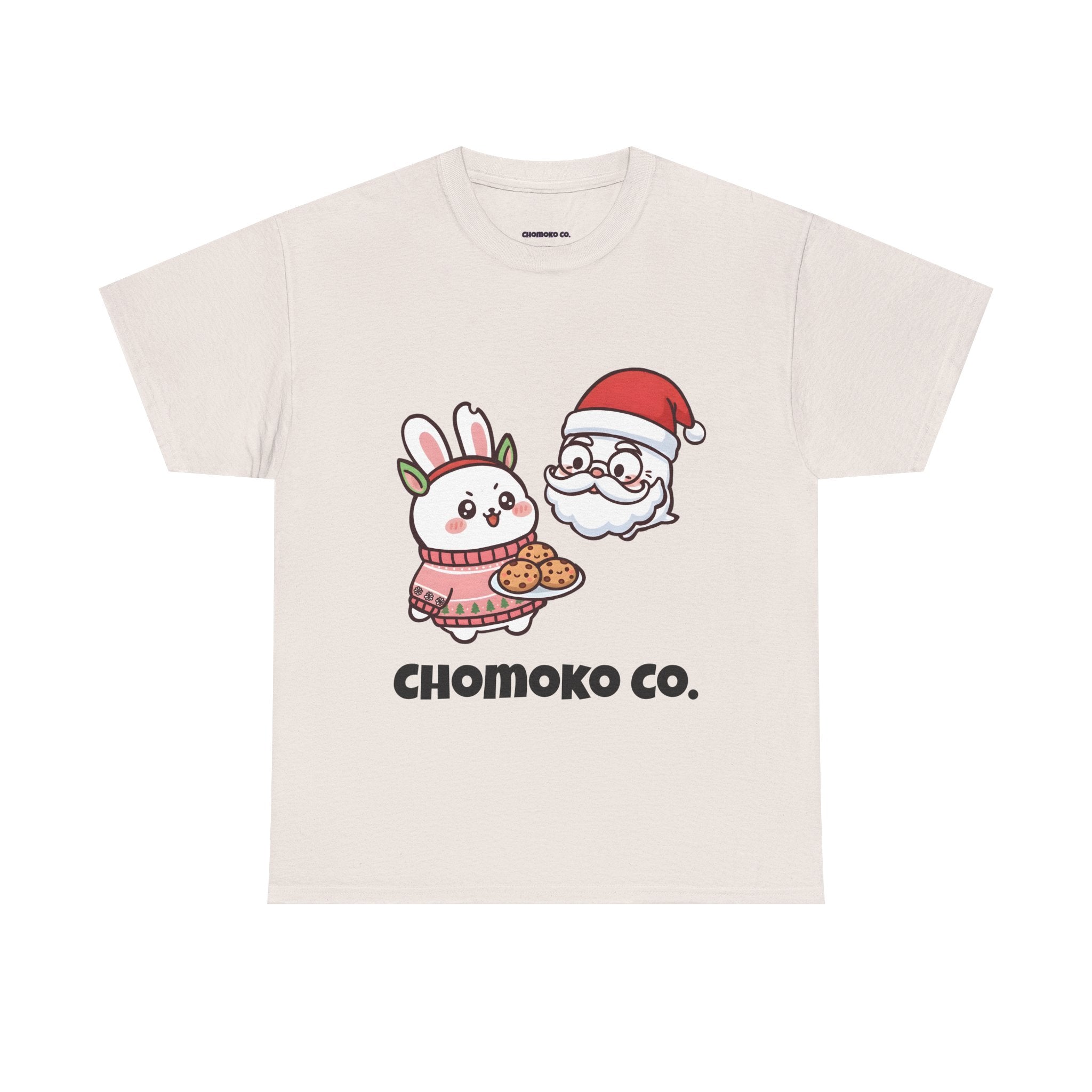 Chomoko and Oji Cookie Sharing Tee | Christmas Cute Holiday Shirt