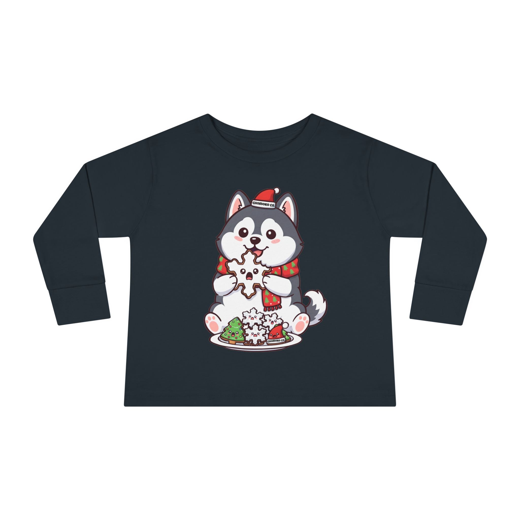 Koda eating Sugar cookies Toddler Long Sleeve Tee