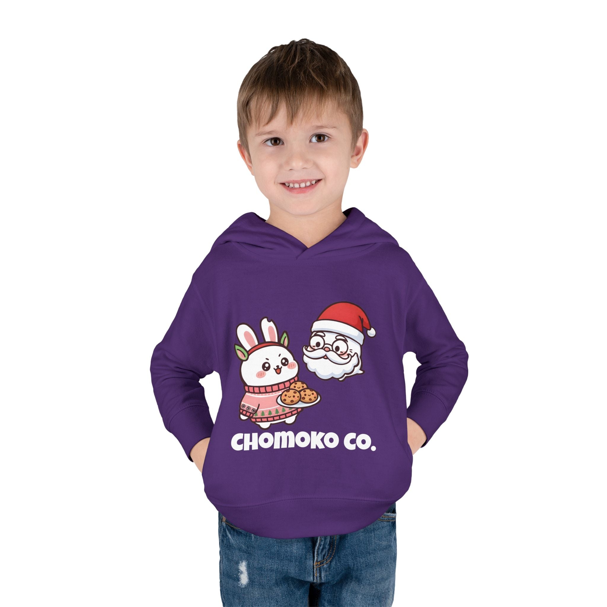 Chomoko and Santa Oji Toddler Pullover Fleece Hoodie
