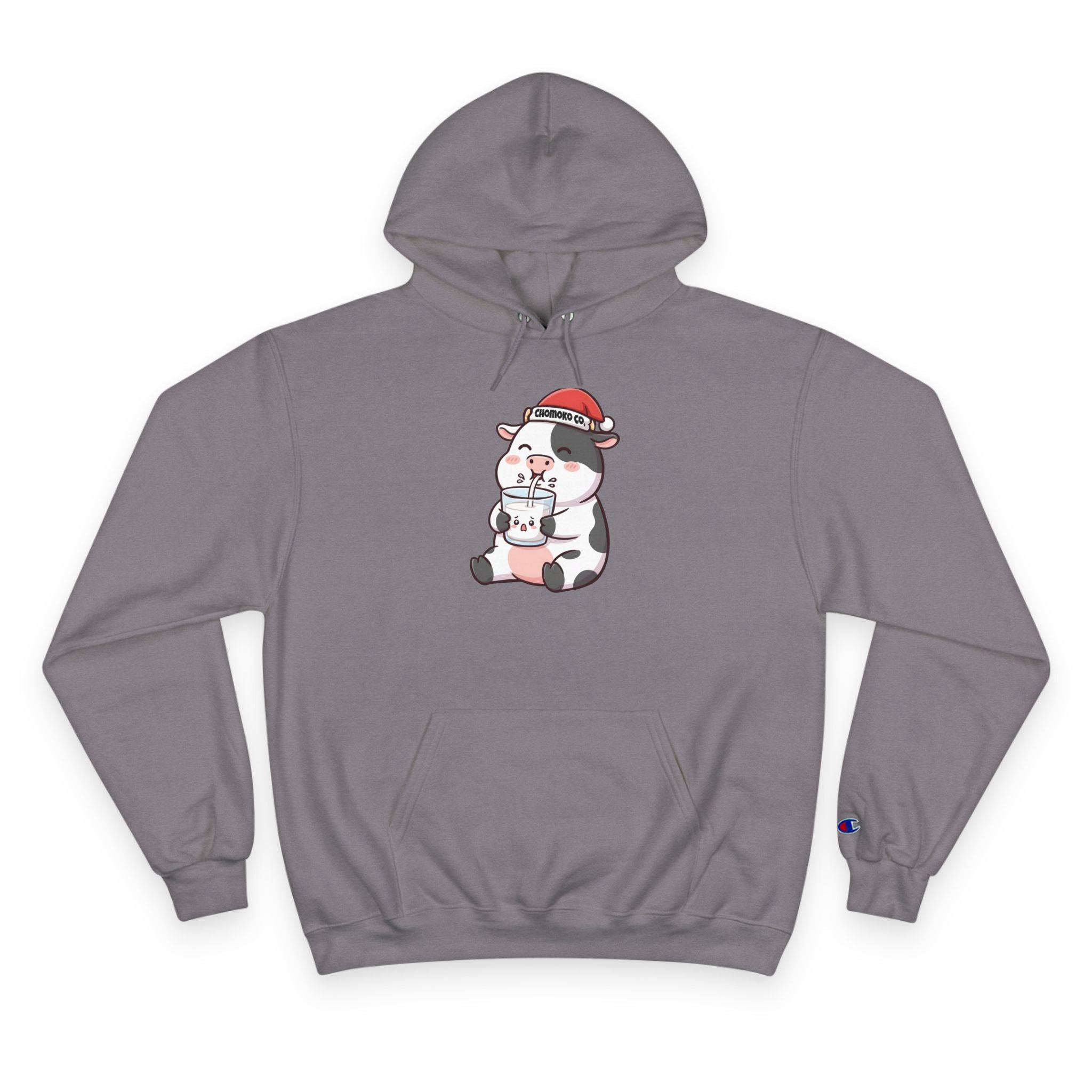 Kolby with Santa hat Champion Hoodie