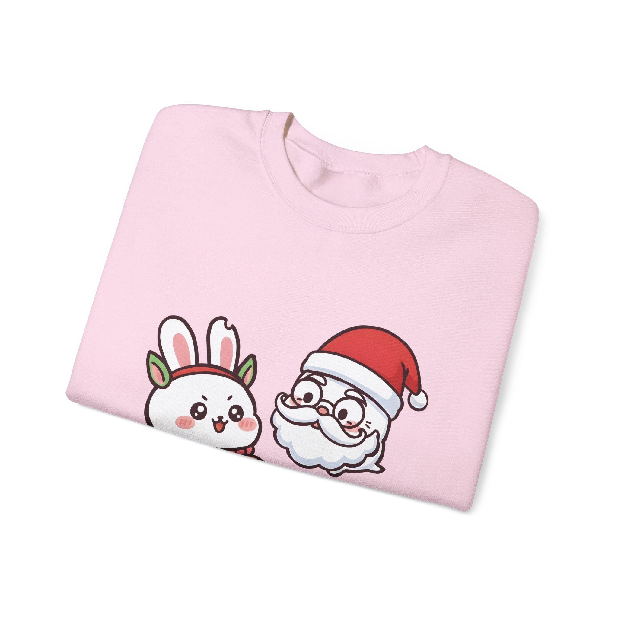 Chomoko with Oji dressed as Santa Cookie Plate Sweatshirt | CHOMOKO CO.
