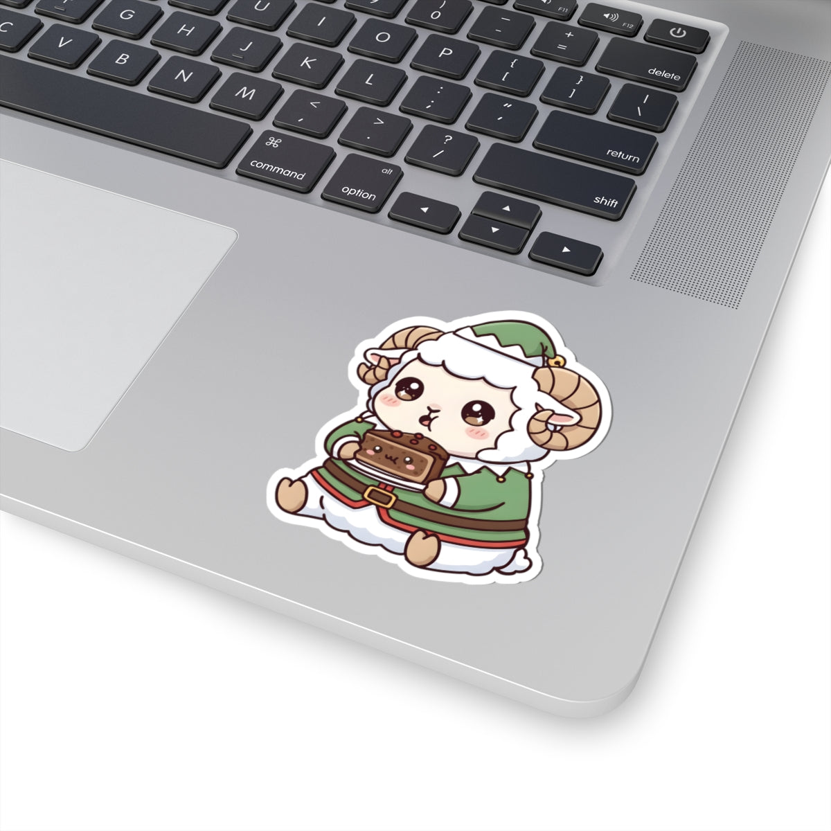Bashi in an elf costume Kiss-Cut Sticker