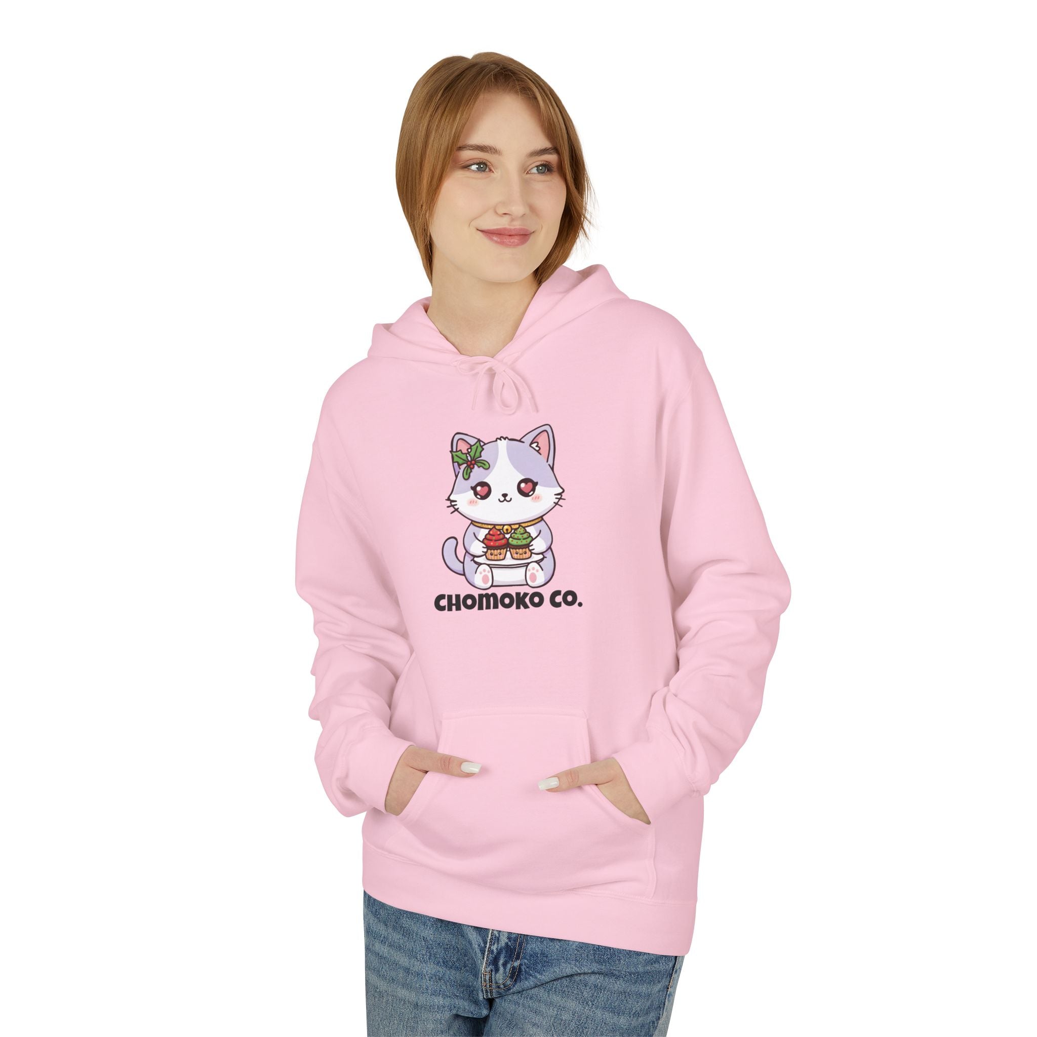 Nori with Christmas Cupcakes Unisex Midweight Softstyle Fleece Hoodie
