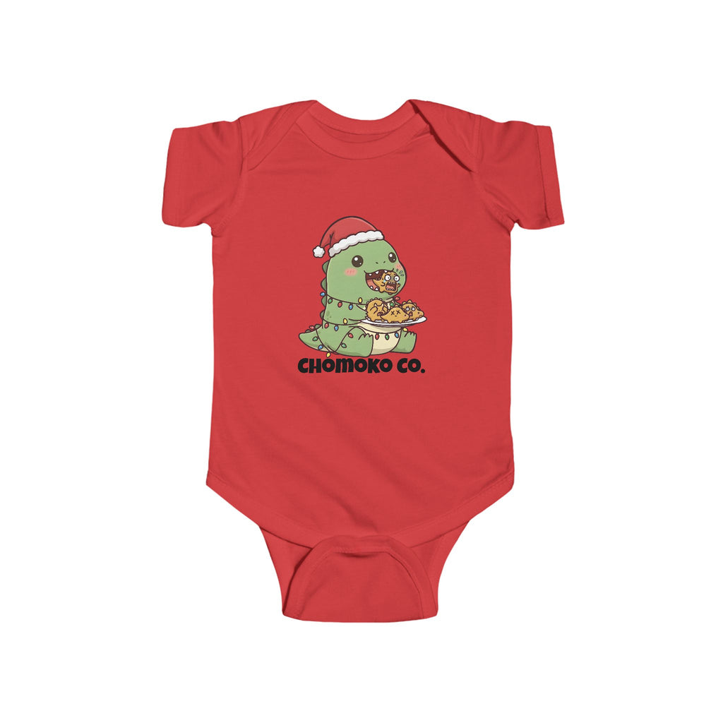 Tatsu with Christmas lights Infant Fine Jersey Bodysuit