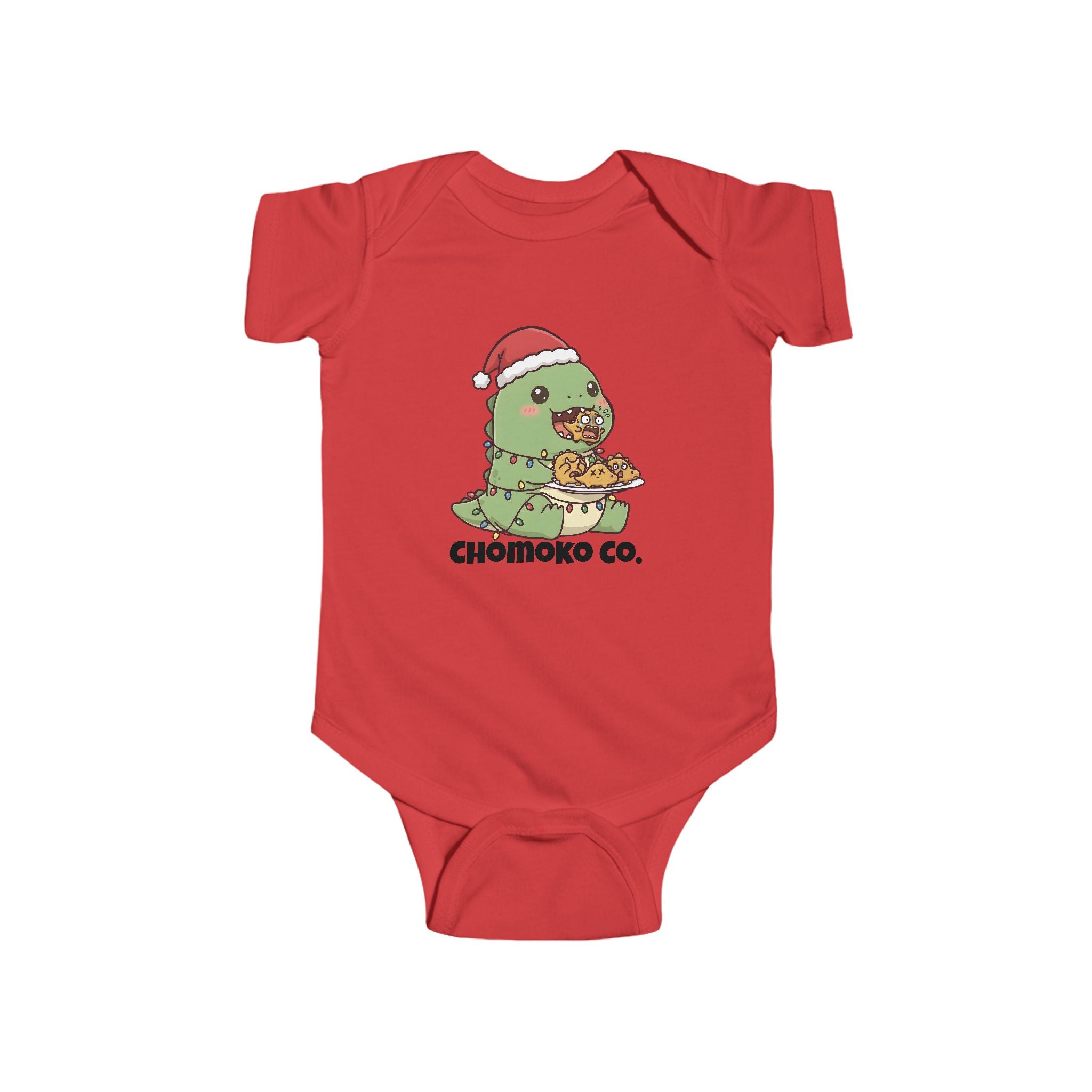 Tatsu with Christmas lights Infant Fine Jersey Bodysuit