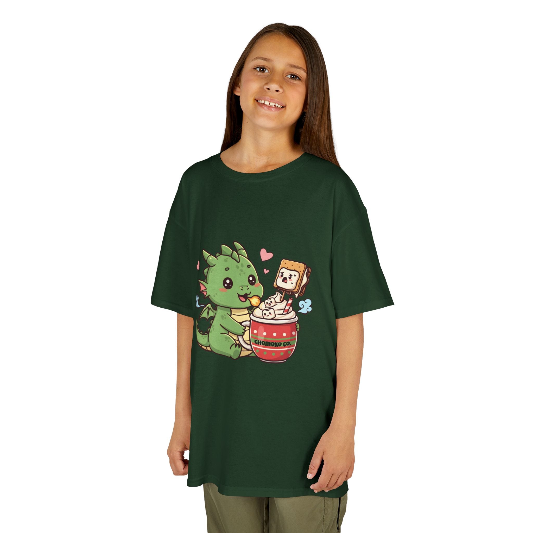 Rinzu drinking Hot chocolate Kids Heavy Cotton™ Tee