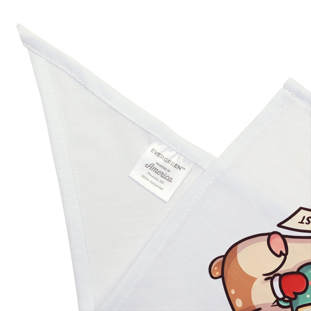 Atsu drinking Eggnog Pet Bandana