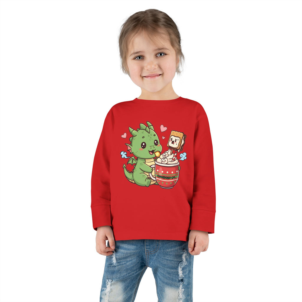 Rinzu drinking Hot chocolate Toddler Long Sleeve Tee