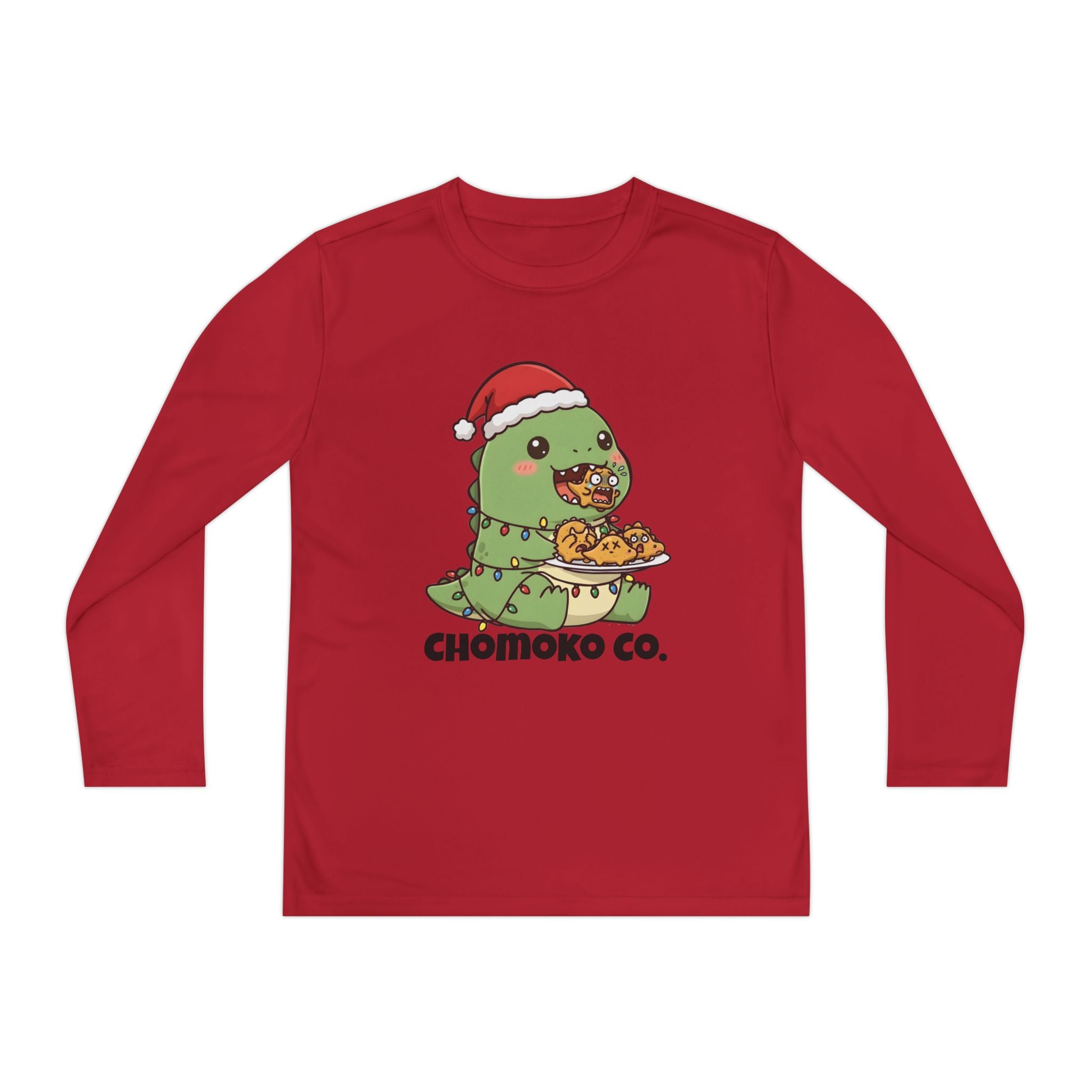 Tatsu with Christmas lights Youth Long Sleeve Competitor Tee