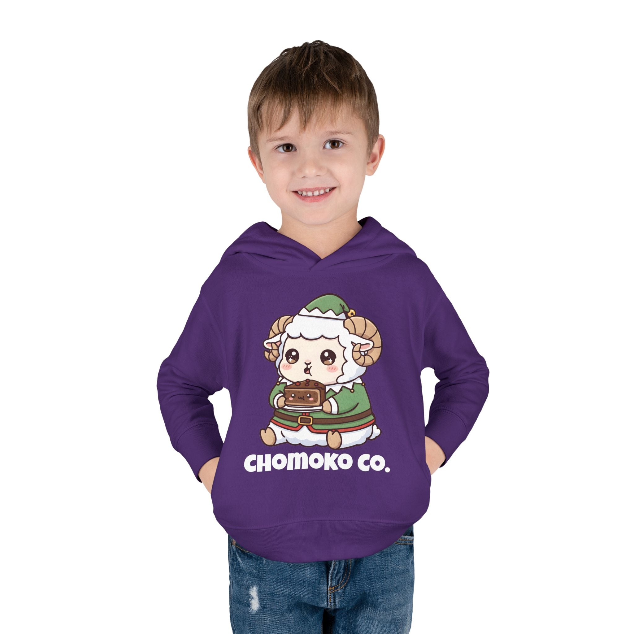 Bashi in an elf costume Toddler Pullover Fleece Hoodie