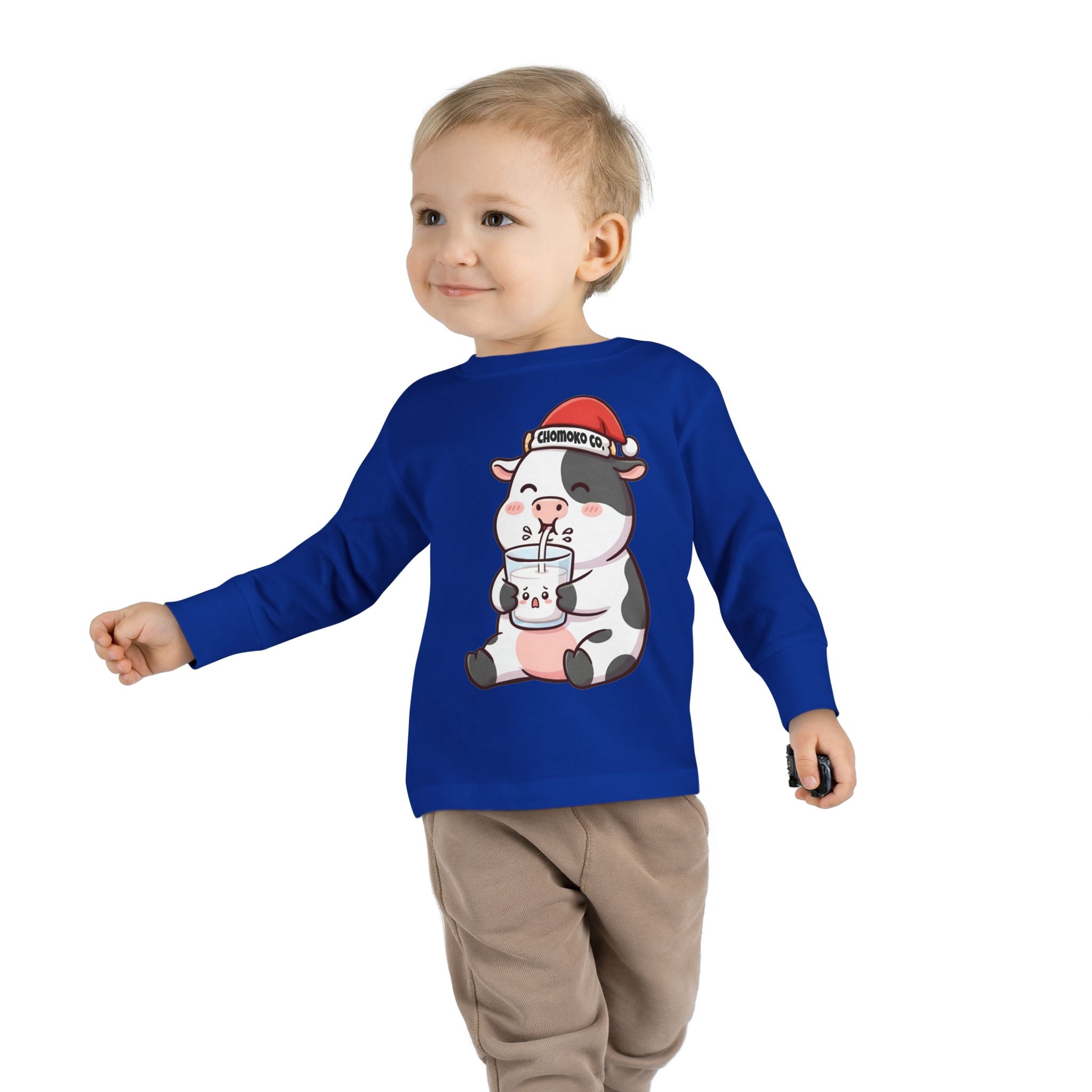 Kolby with Santa hat Toddler Long Sleeve Tee