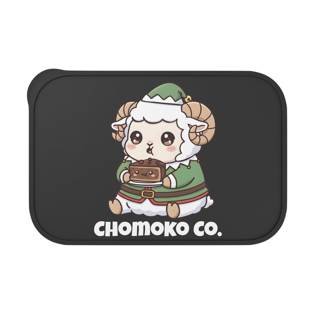 Bashi in an elf costume PLA Bento Box with Band and Utensils