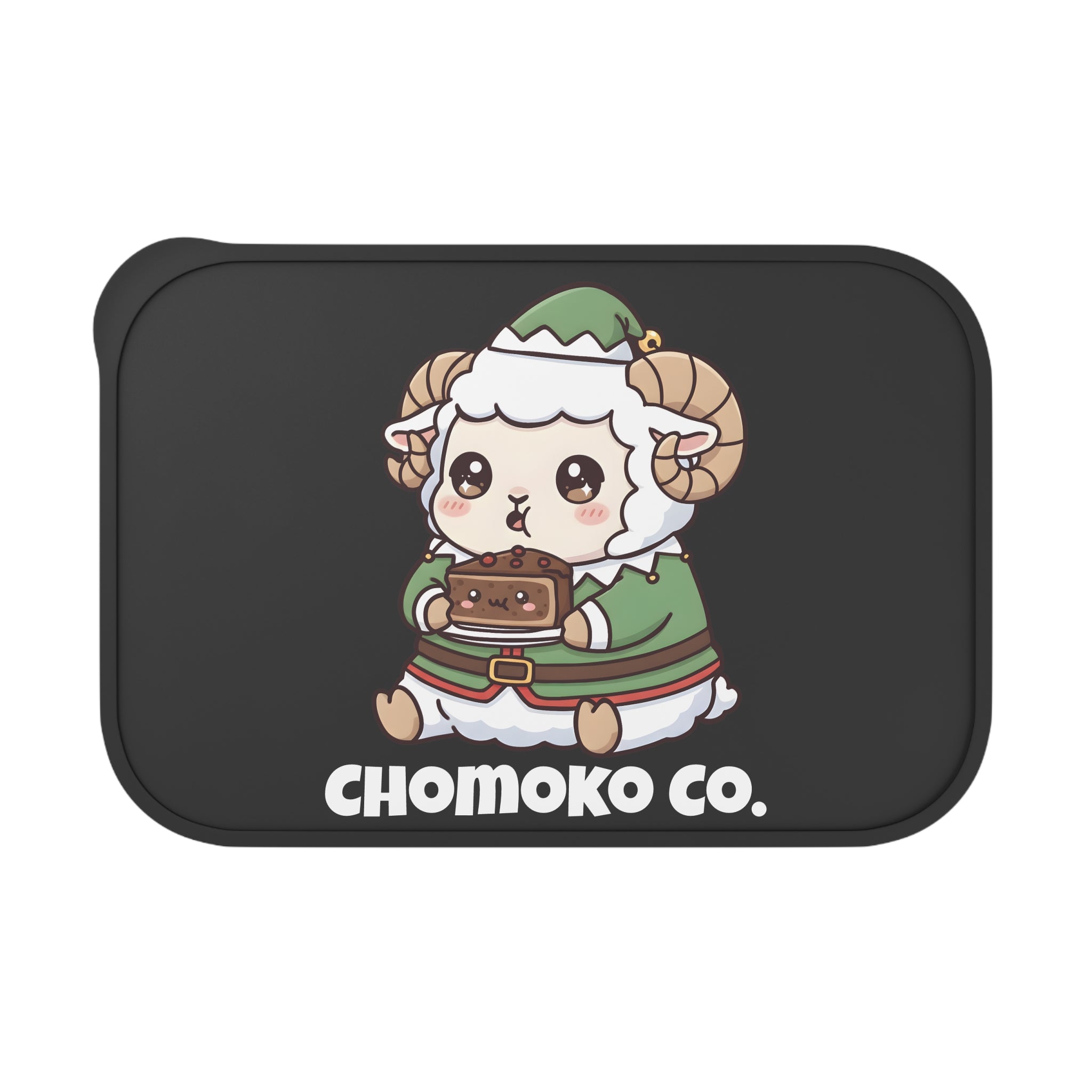 Bashi in an elf costume PLA Bento Box with Band and Utensils