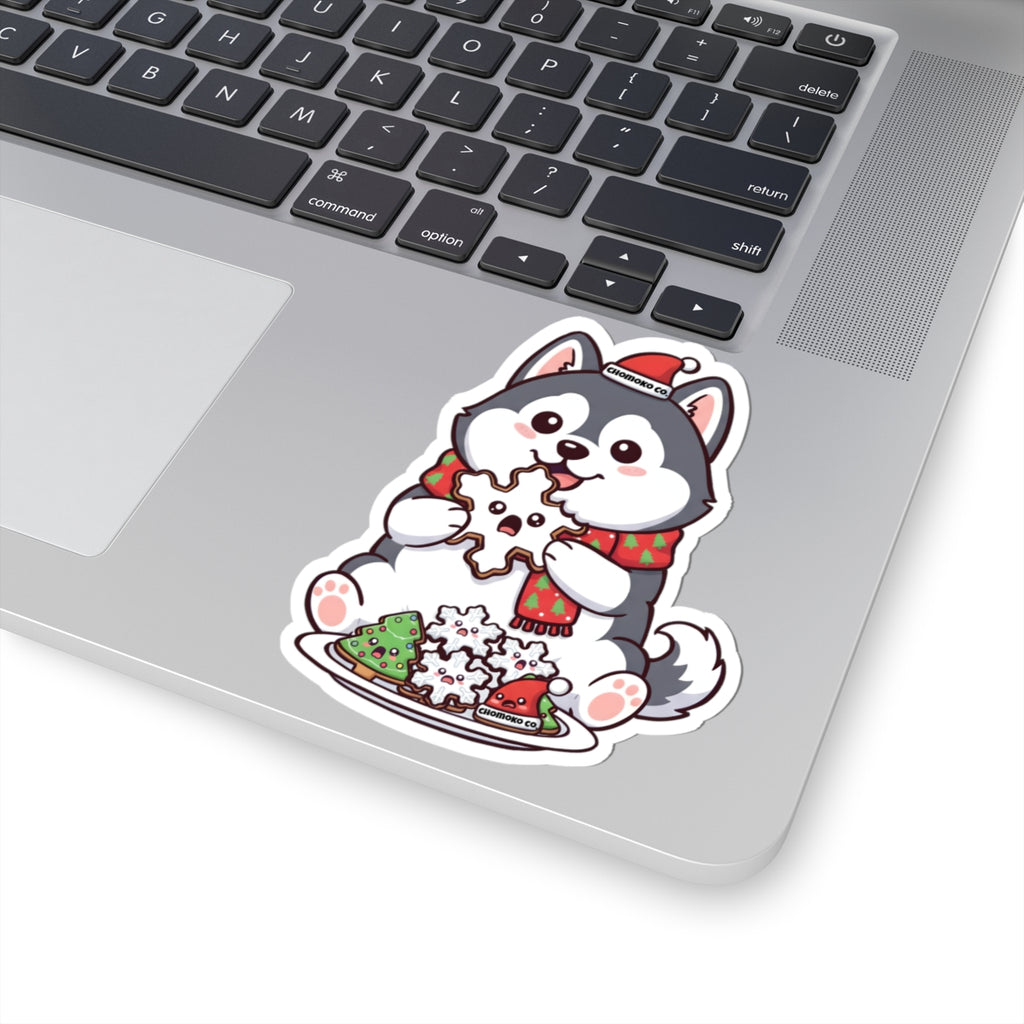 Koda eating Sugar cookies Kiss-Cut Stickers