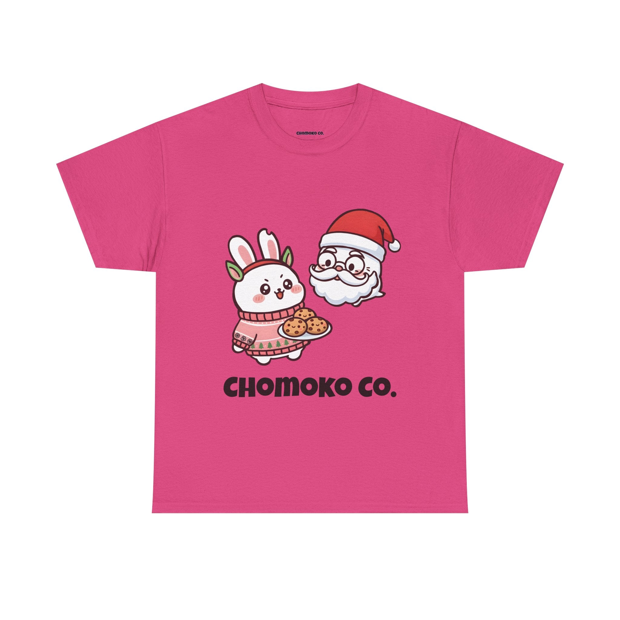 Chomoko and Oji Cookie Sharing Tee | Christmas Cute Holiday Shirt