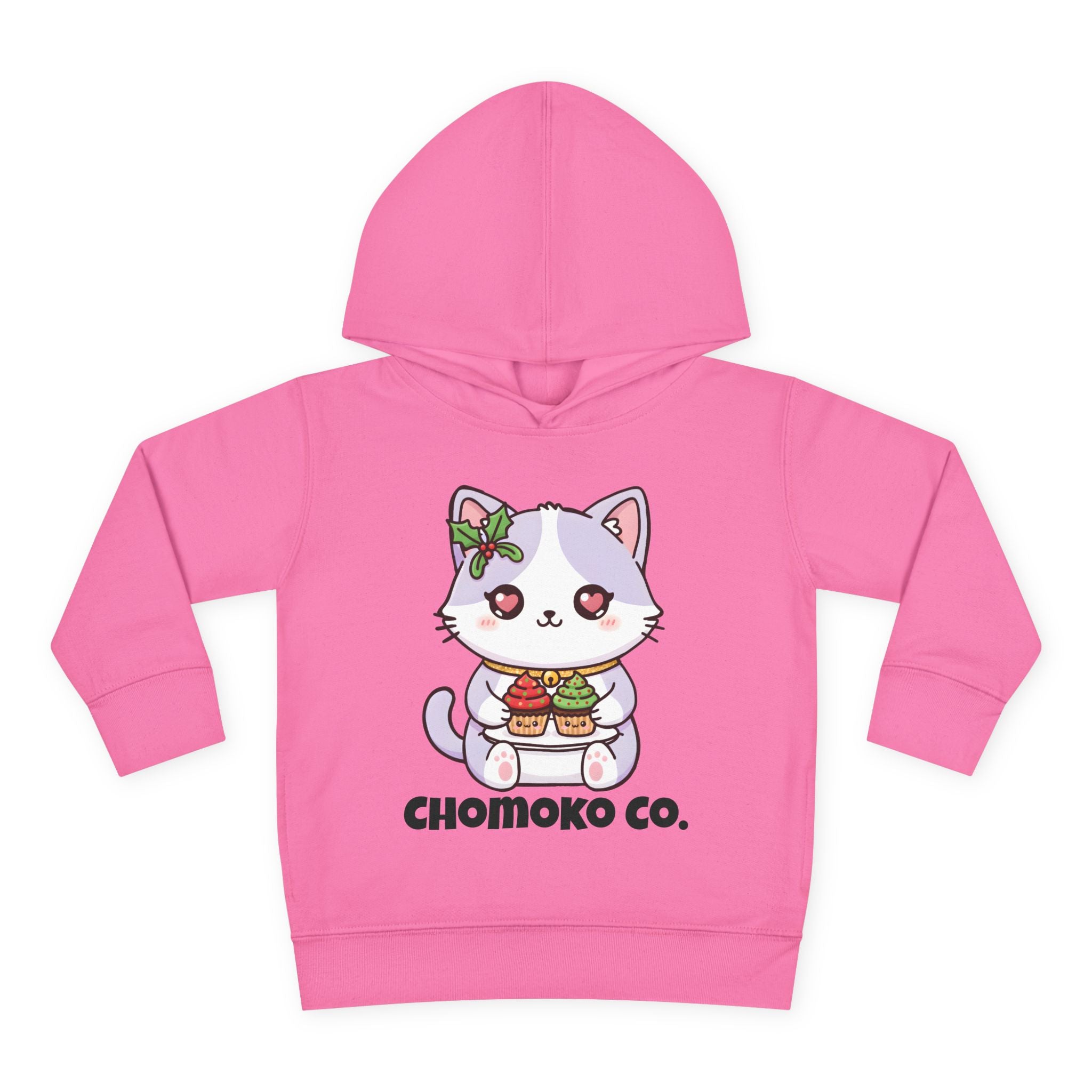 Nori with Christmas Cupcakes Toddler Pullover Fleece Hoodie