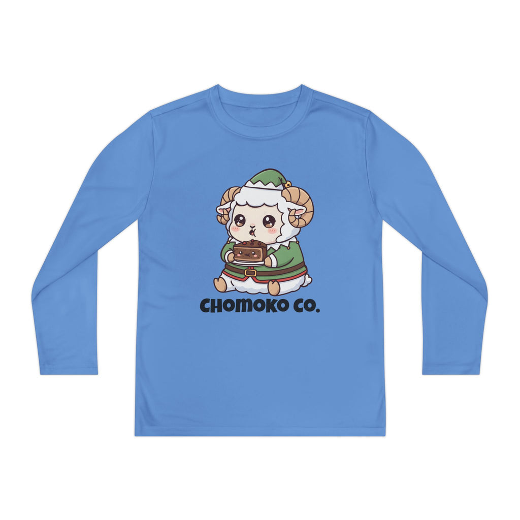 Bashi in an elf costume Youth Long Sleeve Competitor Tee