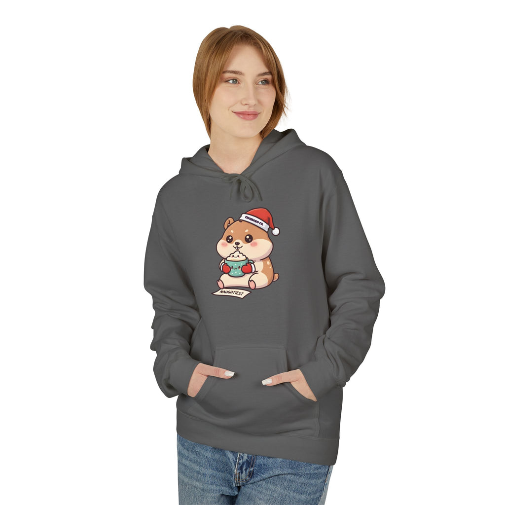 Atsu drinking Eggnog Unisex Midweight Softstyle Fleece Hoodie